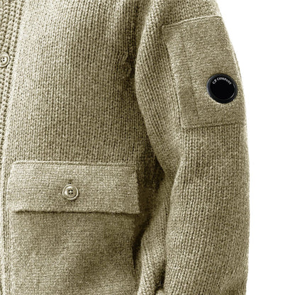 [C.P. Company] Lambswool GRS Knitwear CardiganCoats & JacketsC.P. CompanyDPUS Designer Outlet21CMKN068A-110149A-356-S7622792926356Fallen RockS[C.P. Company] Lambswool GRS Knitwear Cardigan