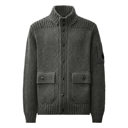 [C.P. Company] Lambswool GRS Knitwear CardiganCoats & JacketsC.P. CompanyDPUS Designer Outlet21CMKN068A-110149A-978-S7622792926639Dark ShadowS[C.P. Company] Lambswool GRS Knitwear Cardigan