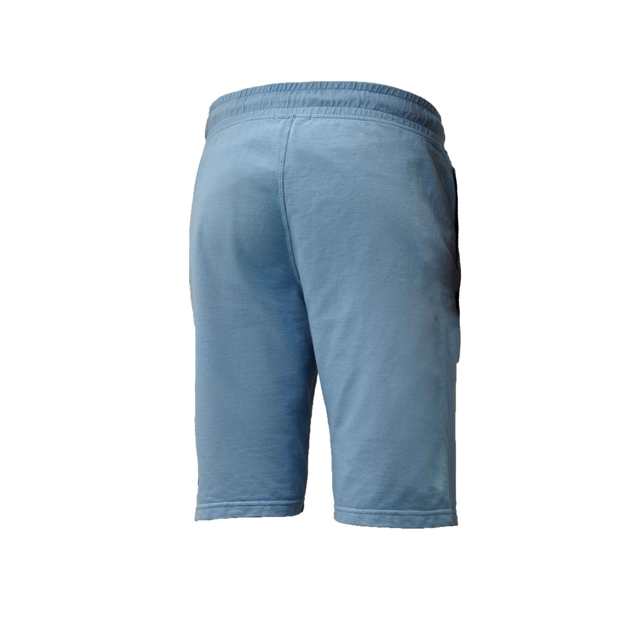 C.P. Company Light Fleece Lens Shorts in Coast- Light Blue