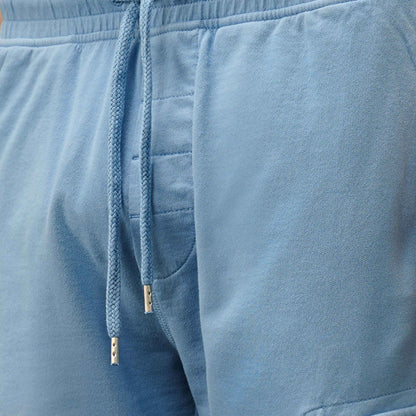 C.P. Company Light Fleece Lens Shorts in Coast- Light Blue