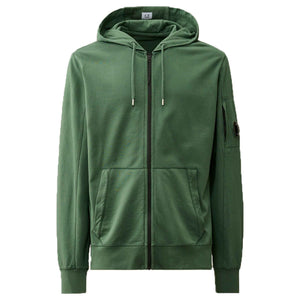 C.P. Company Light Fleece Zip Hoodie in Duck GreenHoodiesC.P. CompanyDPUSXSC.P. Company Light Fleece Zip Hoodie in Duck Green