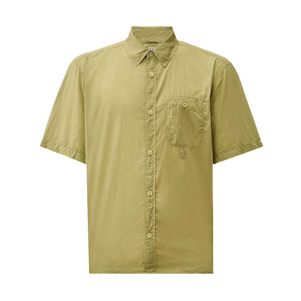 [C.P. Company] Light Mussola Short Sleeve ShirtC.P. CompanyDPUS Designer Outlet7622792776159Moss GrayS[C.P. Company] Light Mussola Short Sleeve Shirt
