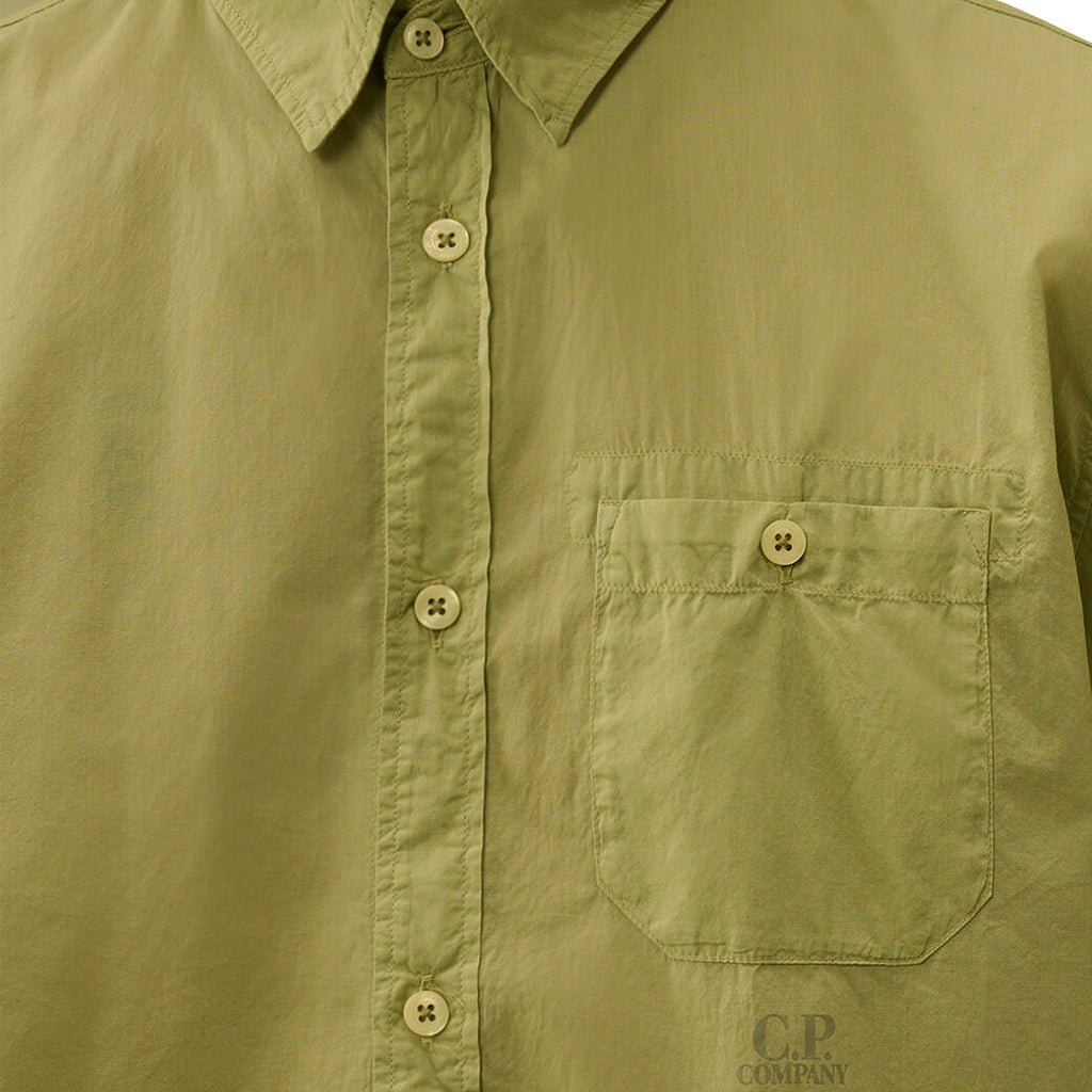 [C.P. Company] Light Mussola Short Sleeve ShirtC.P. CompanyDPUS Designer Outlet7622792776159Moss GrayS[C.P. Company] Light Mussola Short Sleeve Shirt