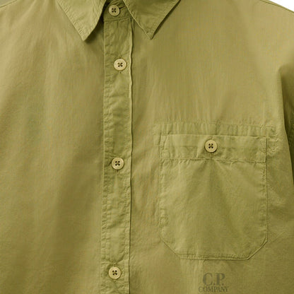 [C.P. Company] Light Mussola Short Sleeve ShirtC.P. CompanyDPUS Designer Outlet7622792776159Moss GrayS[C.P. Company] Light Mussola Short Sleeve Shirt