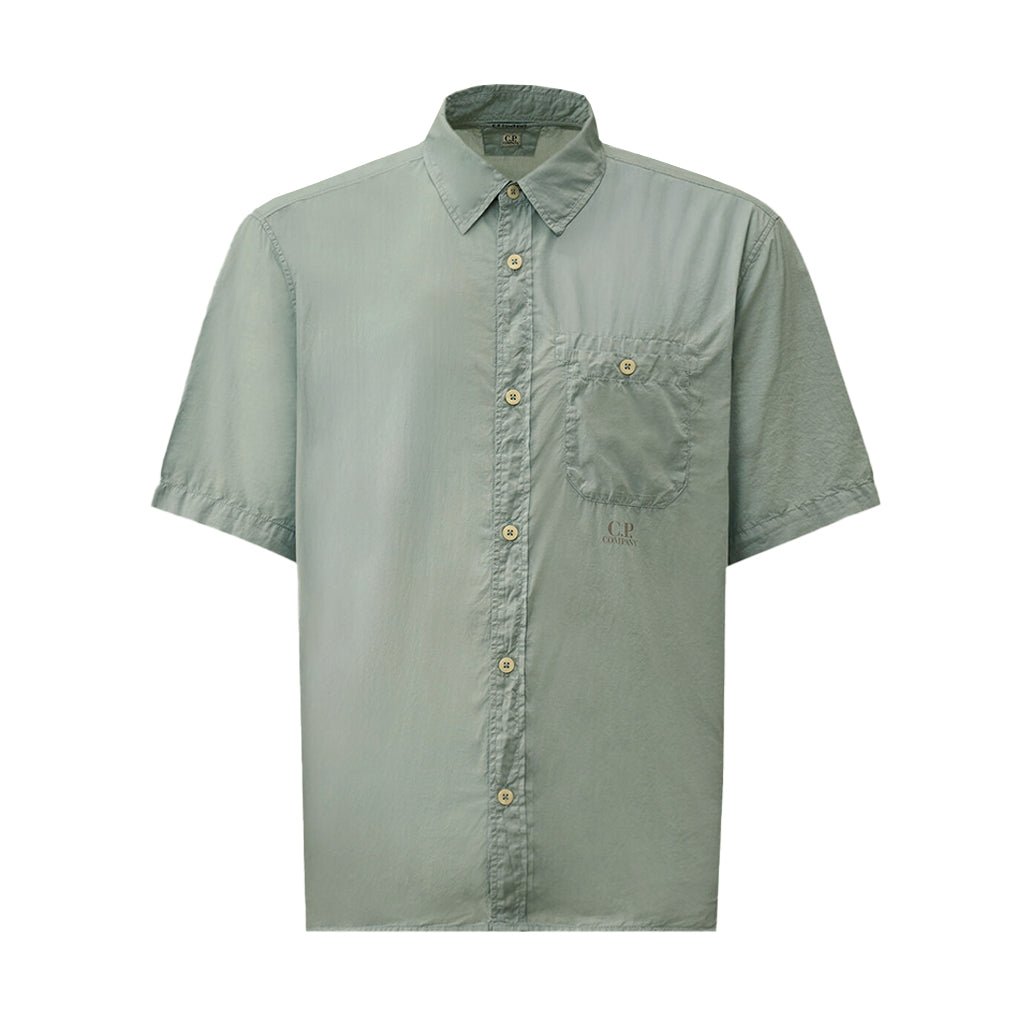 [C.P. Company] Light Mussola Short Sleeve ShirtC.P. CompanyDPUS Designer Outlet7622792776227Silver BlueS[C.P. Company] Light Mussola Short Sleeve Shirt