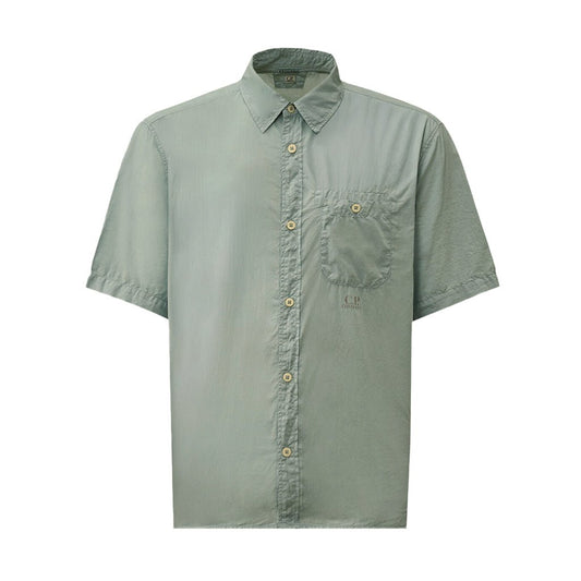[C.P. Company] Light Mussola Short Sleeve ShirtC.P. CompanyDPUS Designer Outlet7622792776227Silver BlueS[C.P. Company] Light Mussola Short Sleeve Shirt