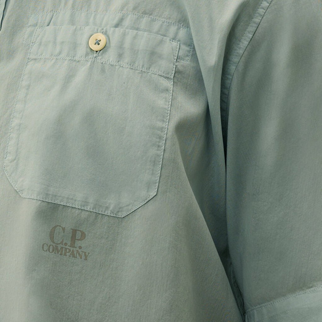 [C.P. Company] Light Mussola Short Sleeve ShirtC.P. CompanyDPUS Designer Outlet7622792776227Silver BlueS[C.P. Company] Light Mussola Short Sleeve Shirt