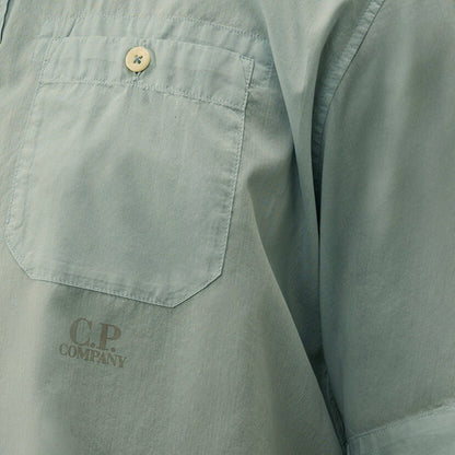 [C.P. Company] Light Mussola Short Sleeve ShirtC.P. CompanyDPUS Designer Outlet7622792776227Silver BlueS[C.P. Company] Light Mussola Short Sleeve Shirt