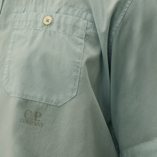 [C.P. Company] Light Mussola Short Sleeve ShirtC.P. CompanyDPUS Designer Outlet7622792776227Silver BlueS[C.P. Company] Light Mussola Short Sleeve Shirt