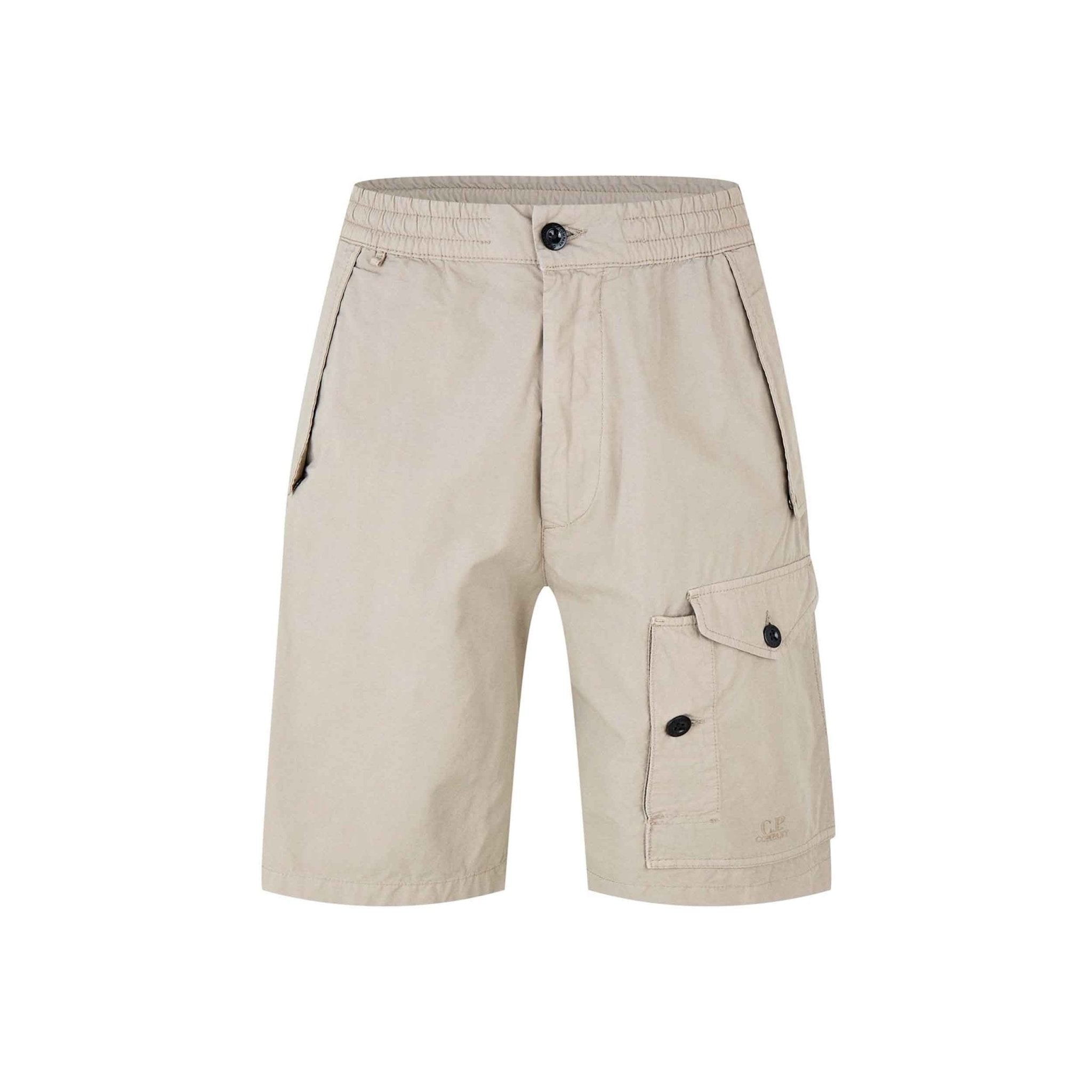 C.P. Company Microreps No Peach Cargo Shorts in Vintage Khaki - BeigeShortsC.P. CompanyDPUS Designer Outlet46C.P. Company Microreps No Peach Cargo Shorts in Vintage Khaki - Beige