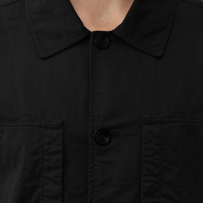 C.P. Company Overshirt Diagonal Flatt Nylon in Black