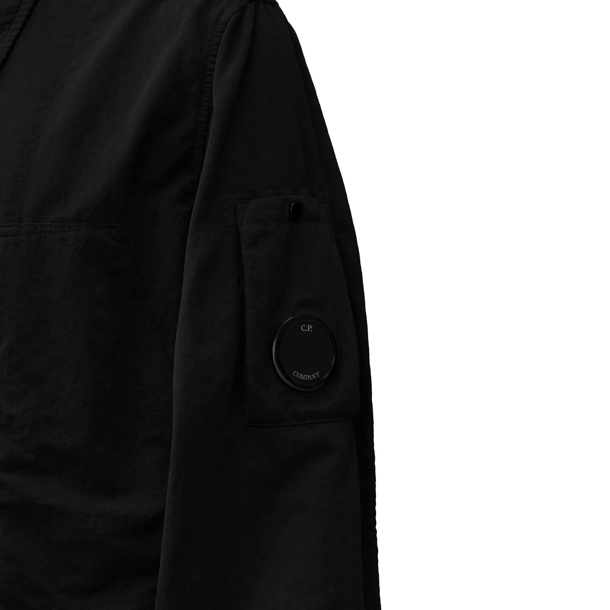 C.P. Company Overshirt Diagonal Flatt Nylon in Black – DPUS