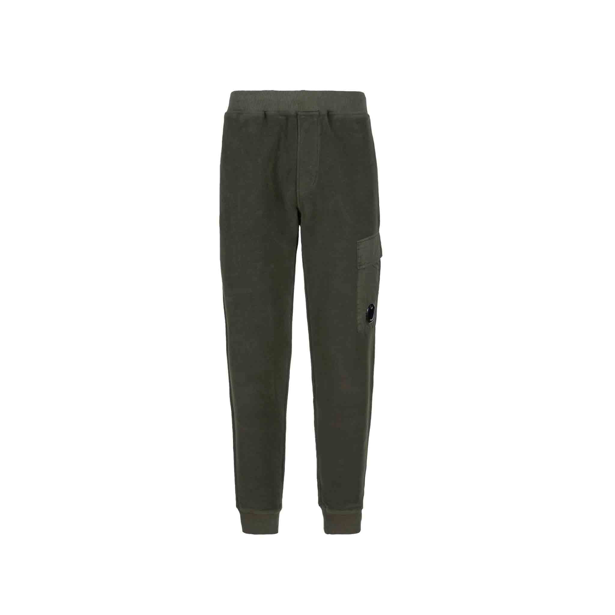 C.P. Company Reverse Brushed & Emerized Diag. Fleece Sweatpants in Olive Night - GreenSweatpantsC.P. CompanyDPUS7620943624496XSC.P. Company Reverse Brushed & Emerized Diag. Fleece Sweatpants in Olive Night - Green