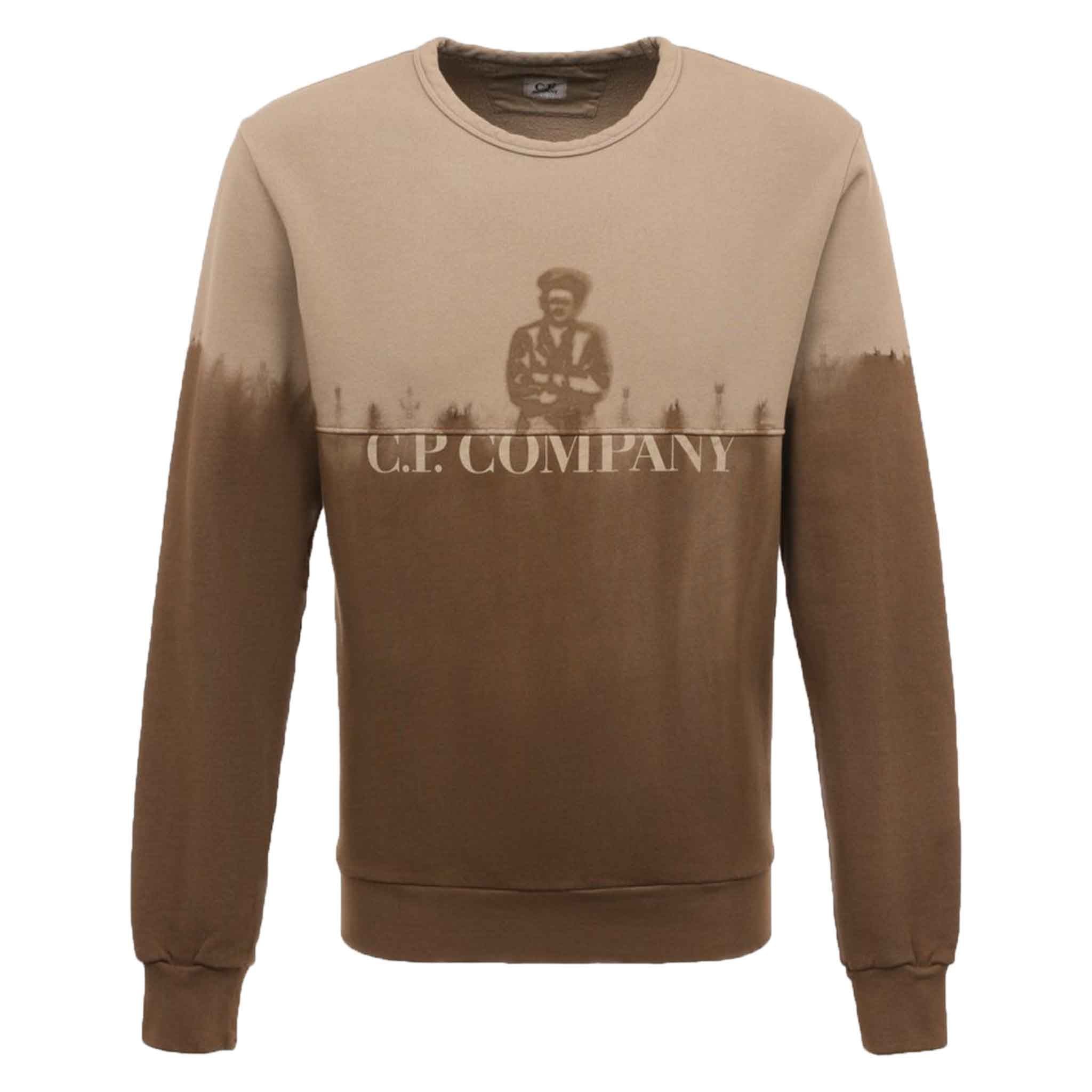 C.P. Company Sailor Man Cotton Fleece Sweatshirt in Brown Tie - DyeSweatshirtsC.P. CompanyDPUSXSC.P. Company Sailor Man Cotton Fleece Sweatshirt in Brown Tie - Dye