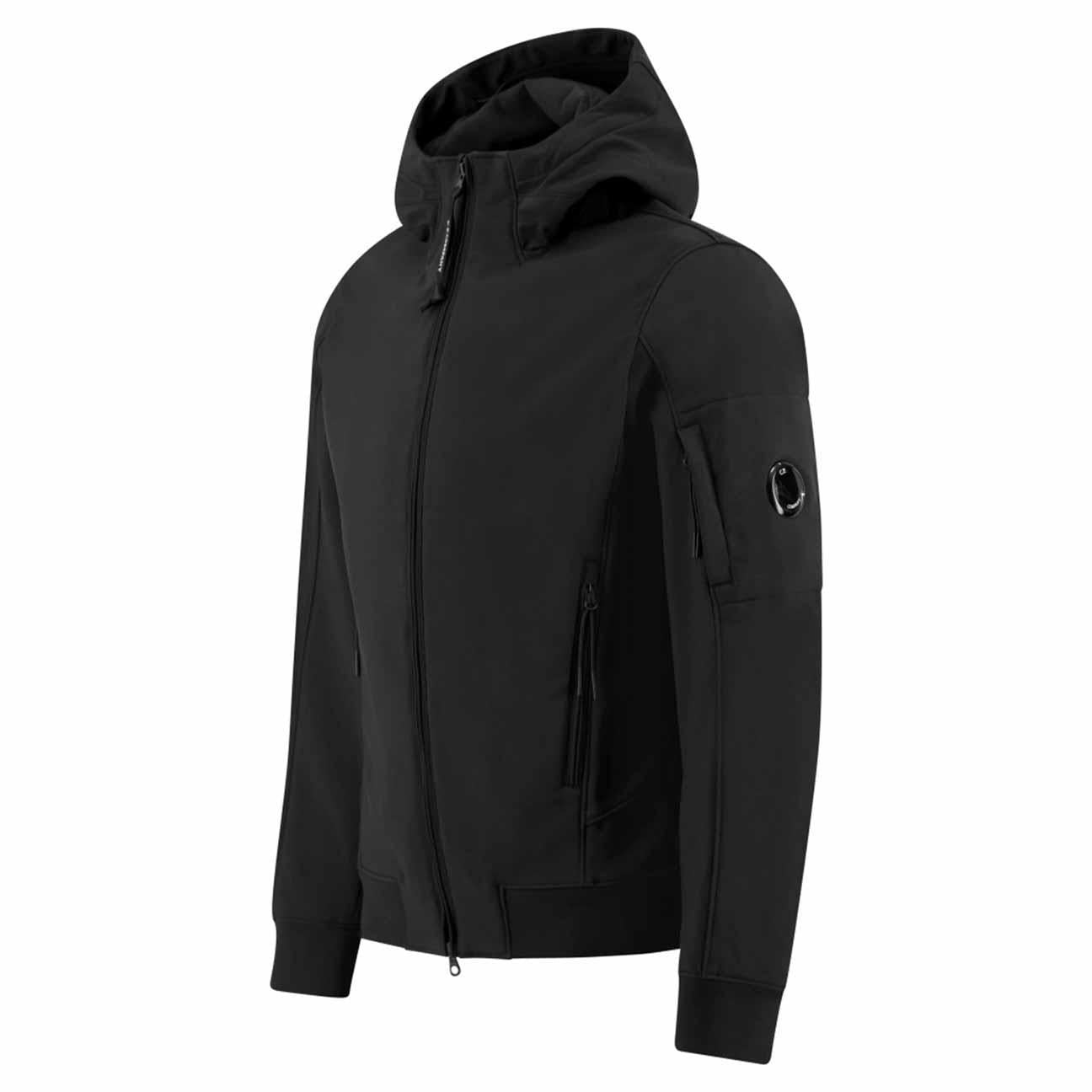 C.P. Company Shell-R Lens Hooded Jacket in Black