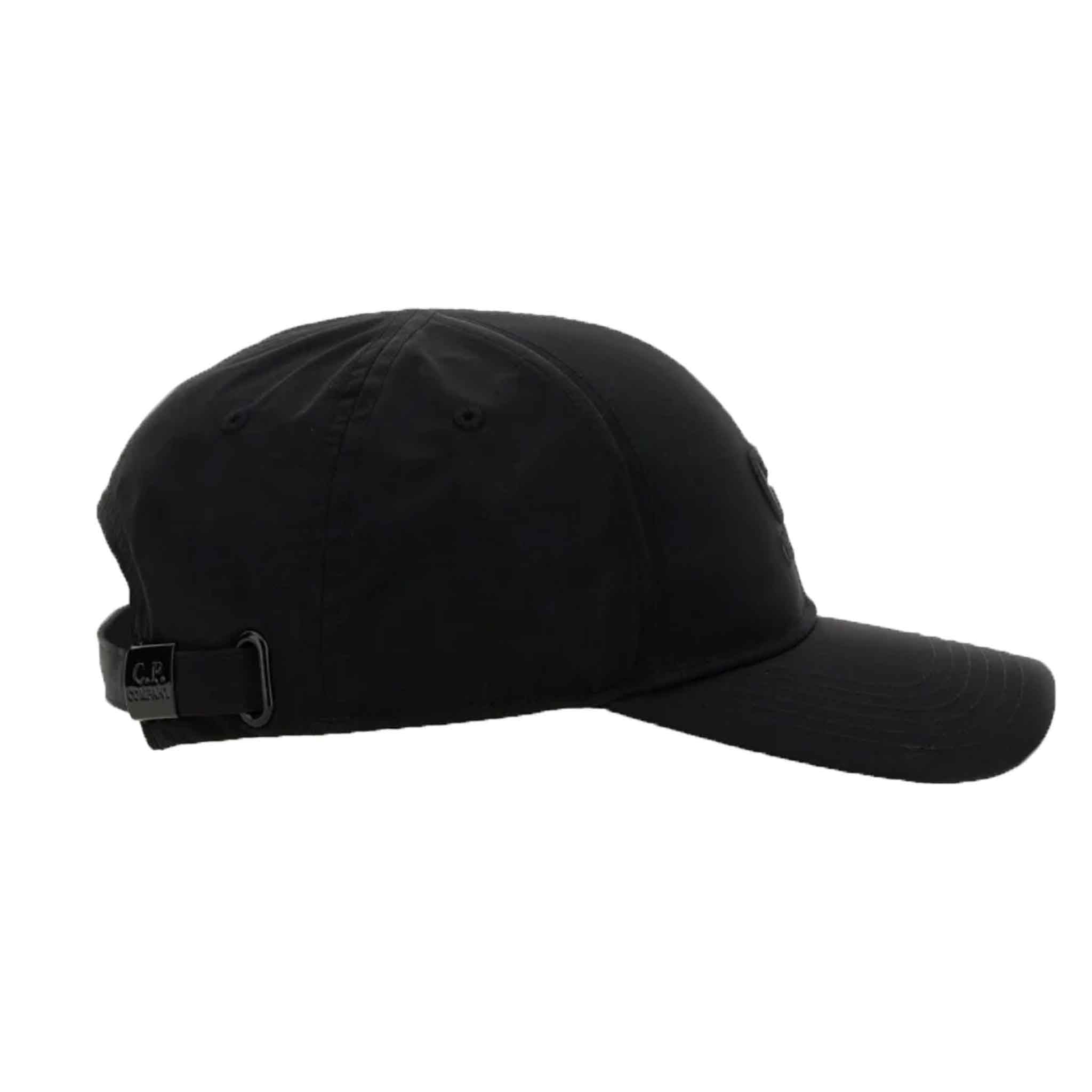 C.P. Company Shell - R Logo Cap in BlackHatsC.P. CompanyDPUS Designer Outlet7620943882124C.P. Company Shell - R Logo Cap in Black