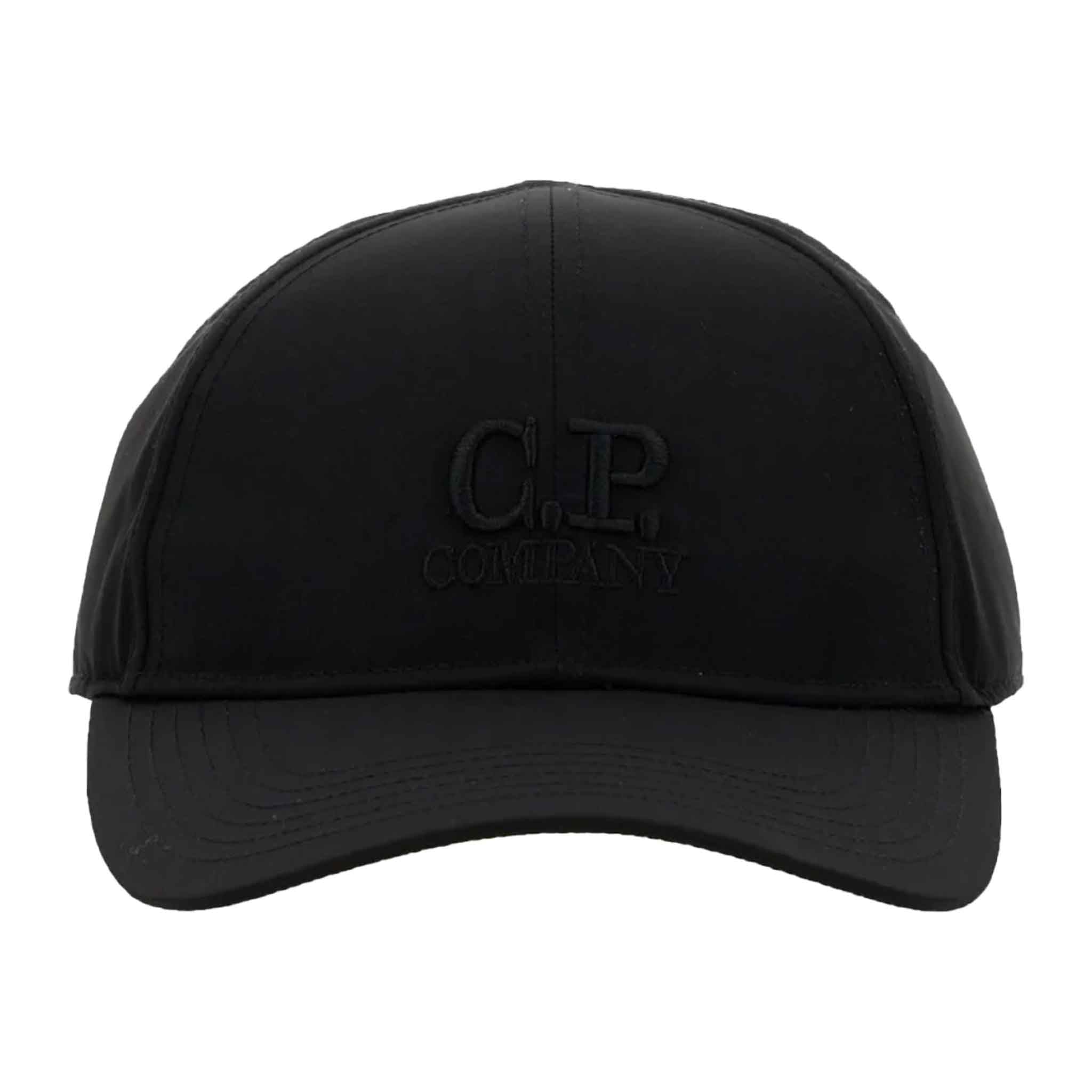 C.P. Company Shell - R Logo Cap in BlackHatsC.P. CompanyDPUS Designer Outlet7620943882124C.P. Company Shell - R Logo Cap in Black