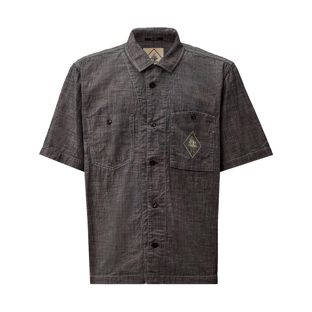 [C.P. Company] Shirts Short Sleeve In Chambray 4.75 OzC.P. CompanyDPUS Designer Outlet7622792776081Washed And Dried + ResineS[C.P. Company] Shirts Short Sleeve In Chambray 4.75 Oz
