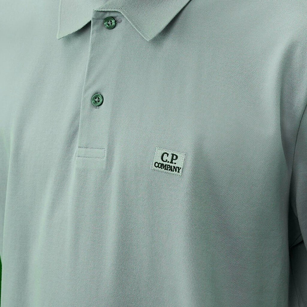 [C.P. Company] Stretch Piquet Short Sleeve Polo Point CollarC.P. CompanyDPUS Designer Outlet7622792752337Silver BlueS[C.P. Company] Stretch Piquet Short Sleeve Polo Point Collar