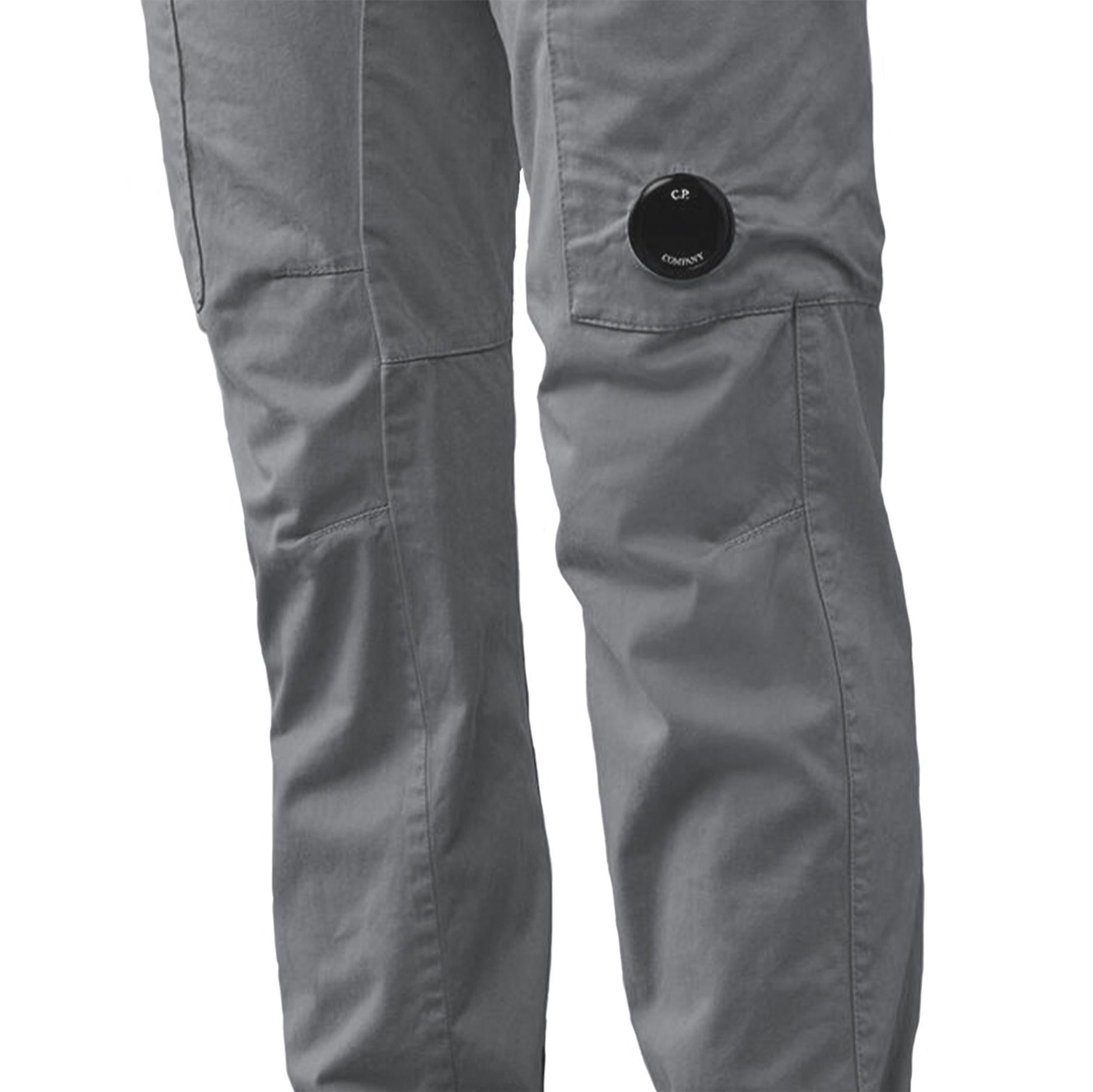 C.P. Company Stretch Sateen Cargo Pant In Gunmetal