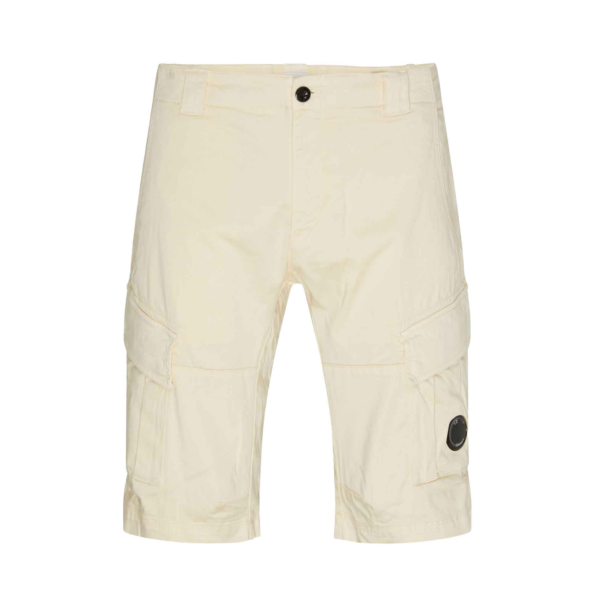 C.P. Company Stretch Sateen Cargo Shorts in Pistachio ShellShortsC.P. CompanyDPUS762094369792646C.P. Company Stretch Sateen Cargo Shorts in Pistachio Shell