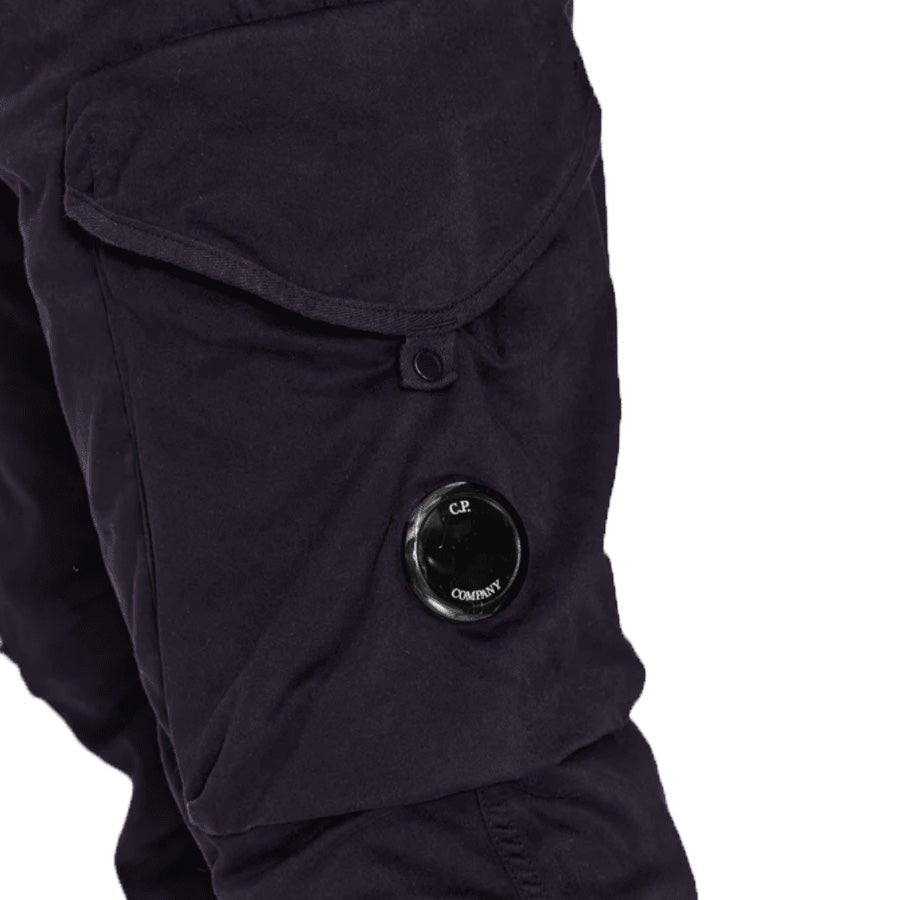 C.P. Company Stretch Sateen Ergonomic Lens Cargo Pants in Nightshade - PurpleTrousersC.P. CompanyDPUS762094392801346C.P. Company Stretch Sateen Ergonomic Lens Cargo Pants in Nightshade - Purple