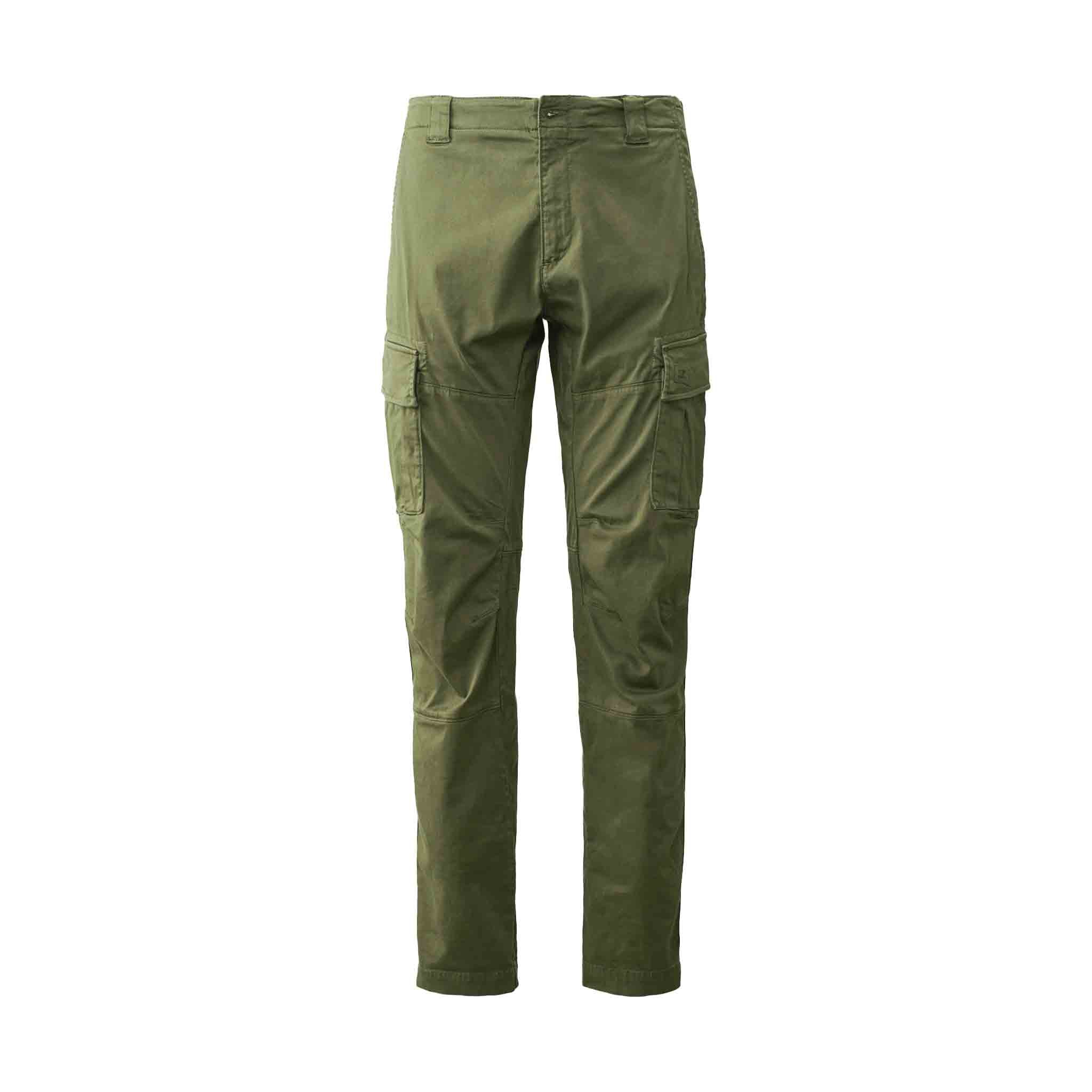 C.P. Company Stretch Sateen Ergonomic Logo Cargo Pants in Agave GreenTrousersC.P. CompanyDPUS762094371833146C.P. Company Stretch Sateen Ergonomic Logo Cargo Pants in Agave Green