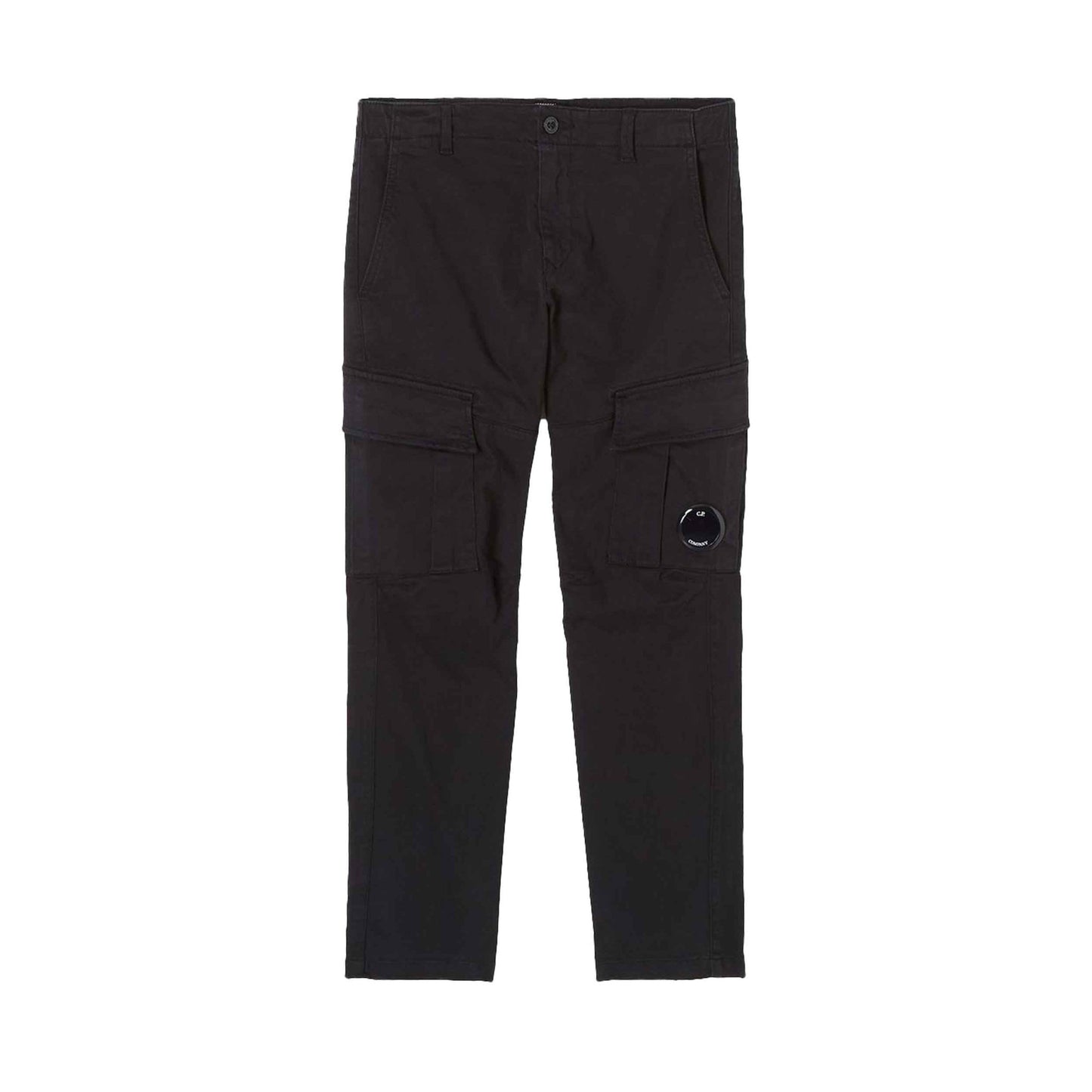C.P. Company Stretch Sateen Lens Cargo Pants in Black