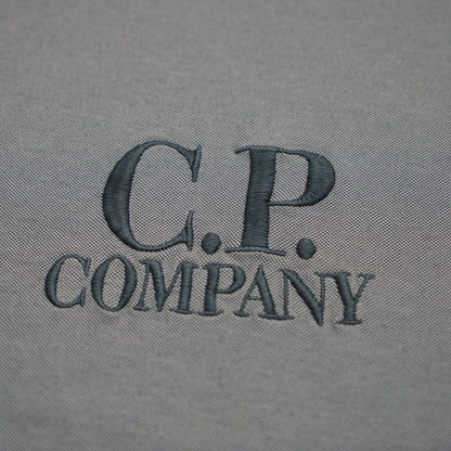 C.P. Company Tacting Piquet Embroidery T-shirt in Smoked Pearl- Grey