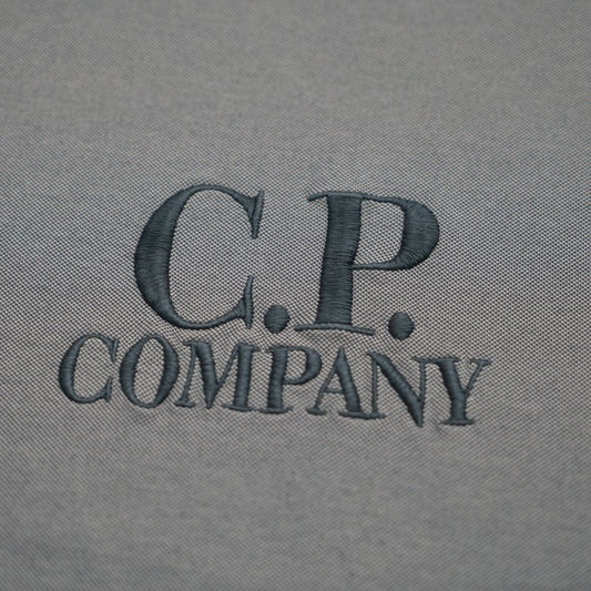 C.P. Company Tacting Piquet Embroidery T-shirt in Smoked Pearl- Grey