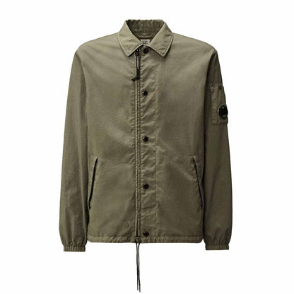 C.P. Company Taylon P Lens Zipped Overshirt in Gunmetal