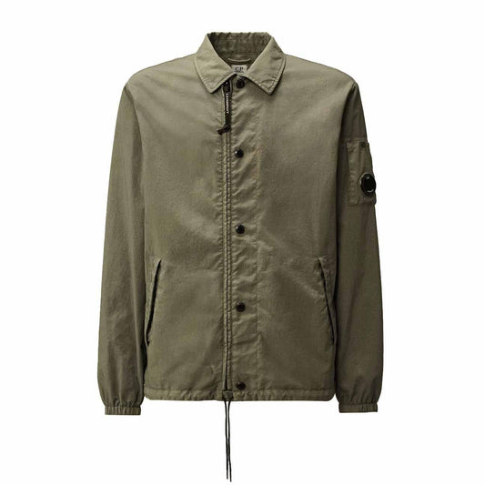 C.P. Company Taylon P Lens Zipped Overshirt in Gunmetal