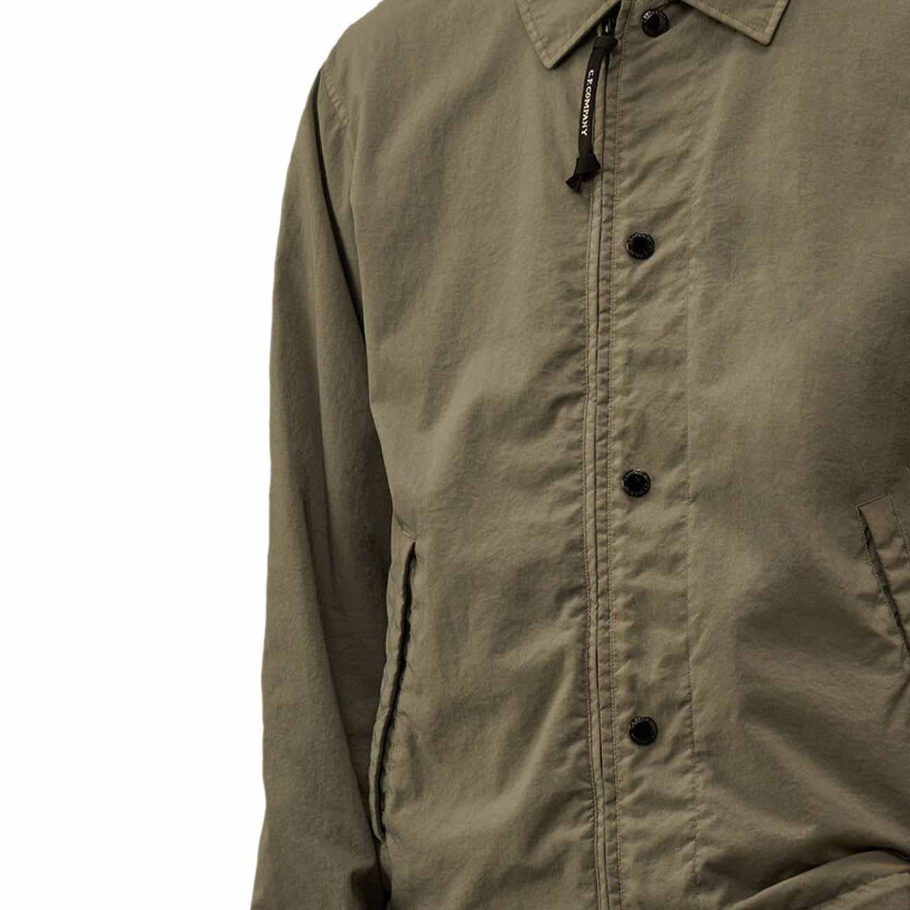 C.P. Company Taylon P Lens Zipped Overshirt in Gunmetal
