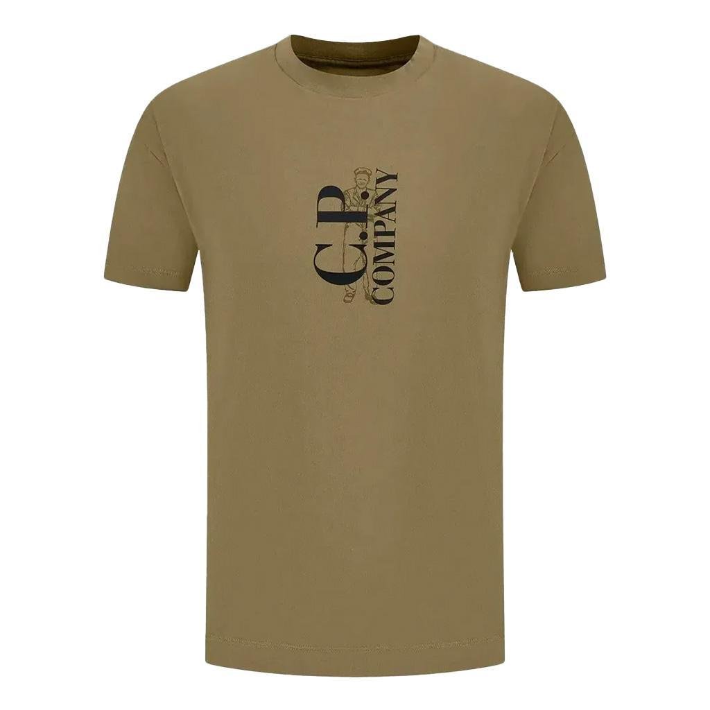 [C.P. Company] Vertical Logo T-Shirt in Fallen RockT-ShirtsC.P. CompanyDPUS Designer Outlet7622792460492S[C.P. Company] Vertical Logo T-Shirt in Fallen Rock