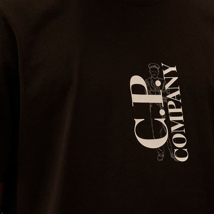 [C.P. Company] Vertical Logo T-ShirtT-ShirtC.P. CompanyDPUS Designer OutletBlackXS[C.P. Company] Vertical Logo T-Shirt