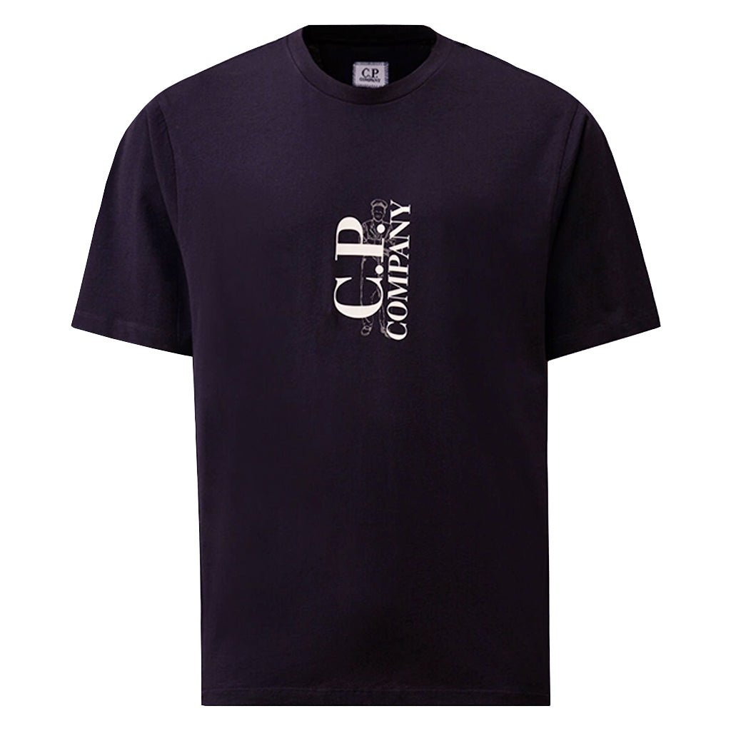 [C.P. Company] Vertical Logo T-ShirtT-ShirtC.P. CompanyDPUS Designer OutletNavyXS[C.P. Company] Vertical Logo T-Shirt