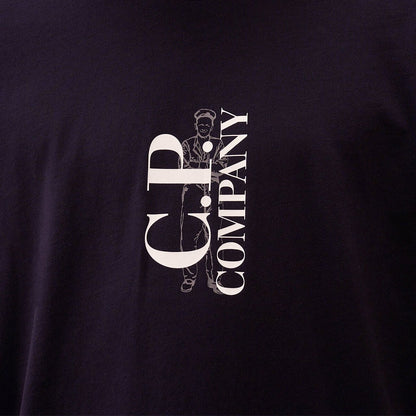 [C.P. Company] Vertical Logo T-ShirtT-ShirtC.P. CompanyDPUS Designer OutletNavyXS[C.P. Company] Vertical Logo T-Shirt