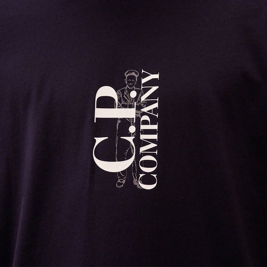[C.P. Company] Vertical Logo T-ShirtT-ShirtC.P. CompanyDPUS Designer OutletNavyXS[C.P. Company] Vertical Logo T-Shirt