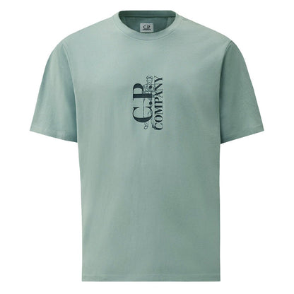 [C.P. Company] Vertical Logo T-ShirtT-ShirtC.P. CompanyDPUS Designer OutletSilver BlueXS[C.P. Company] Vertical Logo T-Shirt