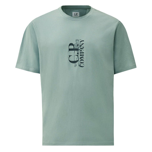 [C.P. Company] Vertical Logo T-ShirtT-ShirtC.P. CompanyDPUS Designer OutletSilver BlueXS[C.P. Company] Vertical Logo T-Shirt