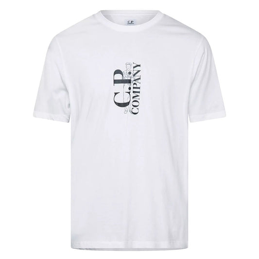 [C.P. Company] Vertical Logo T-ShirtT-ShirtC.P. CompanyDPUS Designer OutletWhiteXS[C.P. Company] Vertical Logo T-Shirt