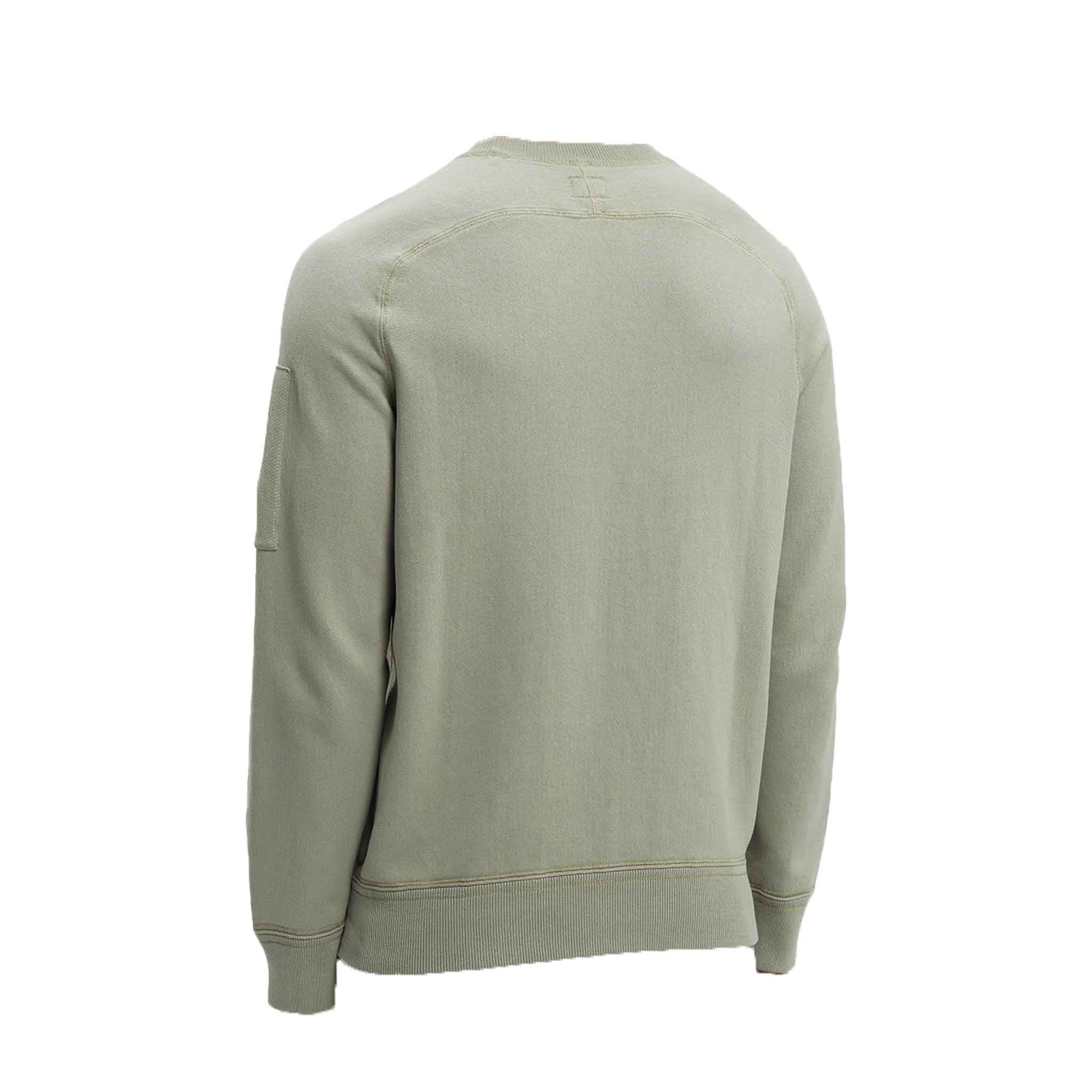 C.P. Company Cotton Knit Jumper in Silver Sage- Brown