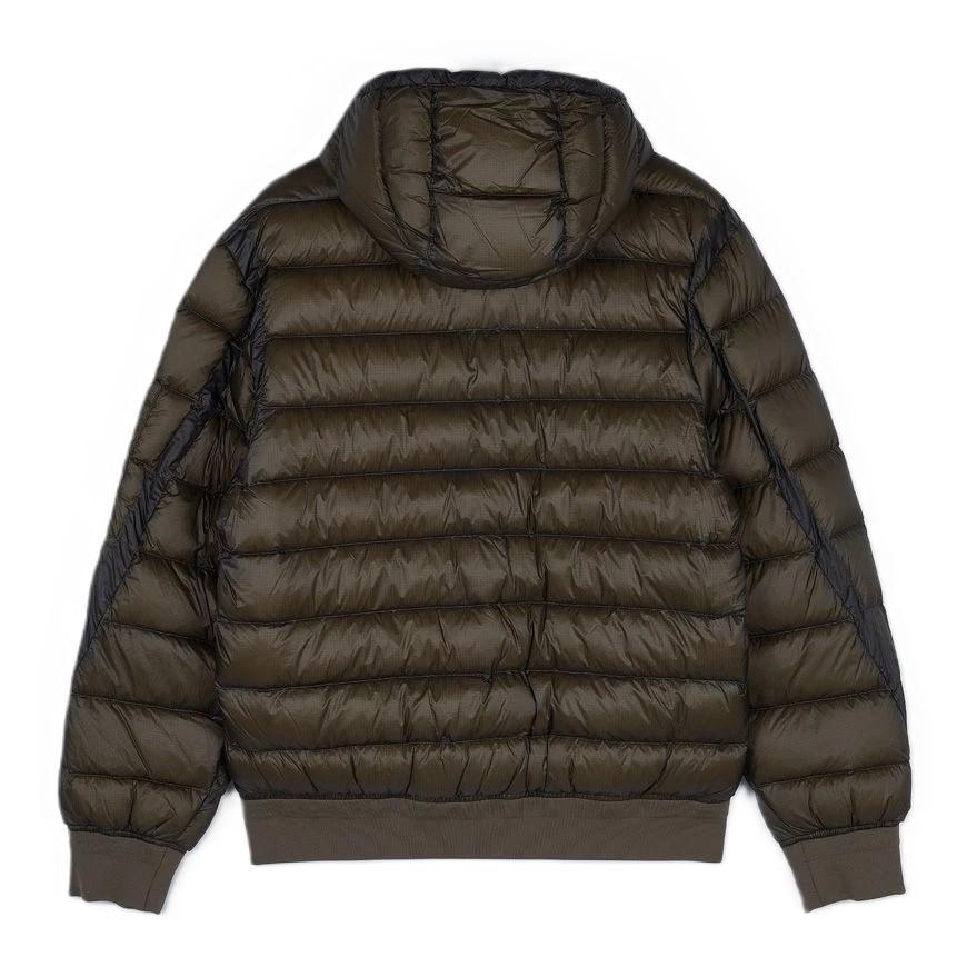 C.P. Company DD-Shell Lens Hooded Down Jacket in Ivy Green