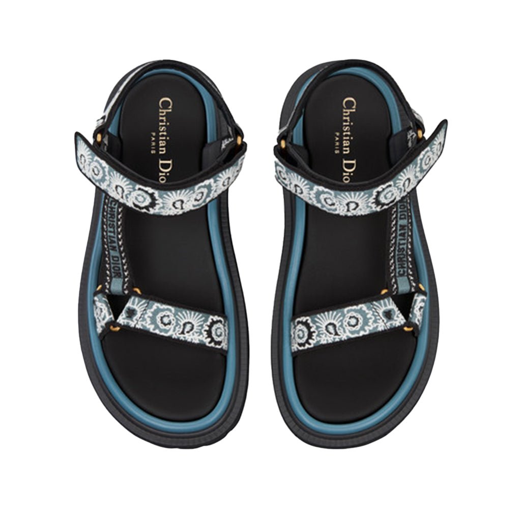 [Dior] D - Wave Canvas SandalShoesDiorDPUS Designer OutletKCQ916BBE84B353617062715451Black/Blue35[Dior] D - Wave Canvas Sandal