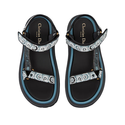 [Dior] D - Wave Canvas SandalShoesDiorDPUS Designer OutletKCQ916BBE84B353617062715451Black/Blue35[Dior] D - Wave Canvas Sandal