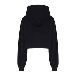 Dolce & Gabbana Ladies Cropped Hoodie in BlackSweatshirtsDolce & GabbanaDPUS38Dolce & Gabbana Ladies Cropped Hoodie in Black