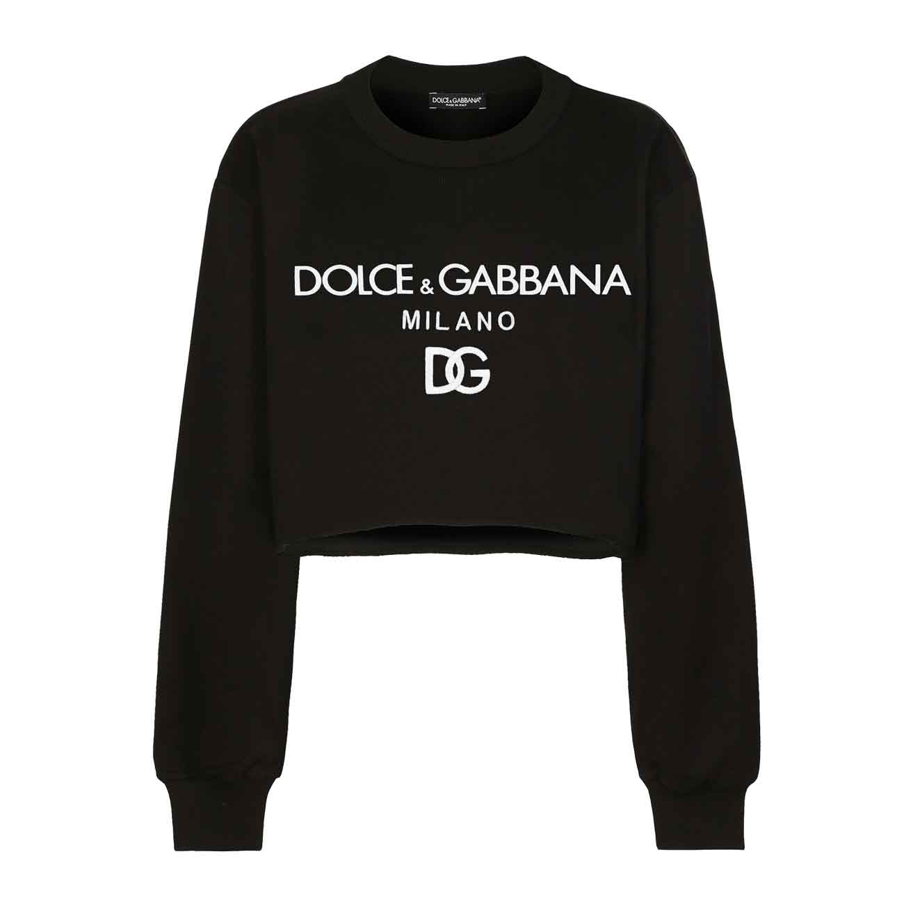 Dolce & Gabbana Ladies Cropped Sweatshirt in BlackSweatshirtsDolce & GabbanaDPUS805899004297738Dolce & Gabbana Ladies Cropped Sweatshirt in Black