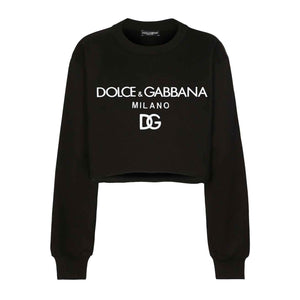 Dolce & Gabbana Ladies Cropped Sweatshirt in BlackSweatshirtsDolce & GabbanaDPUS805899004297738Dolce & Gabbana Ladies Cropped Sweatshirt in Black