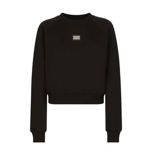 Dolce & Gabbana Ladies Logo Plaque Sweatshirt in BlackSweatshirtsDolce & GabbanaDPUS Designer Outlet805626540901238Dolce & Gabbana Ladies Logo Plaque Sweatshirt in Black