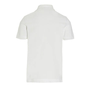 Dolce & Gabbana Plaque Cotton Pique Polo Shirt in WhitePolosDolce & GabbanaDPUSSDolce & Gabbana Plaque Cotton Pique Polo Shirt in White